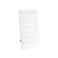 WHITE LEATHERETTE 14 1/8